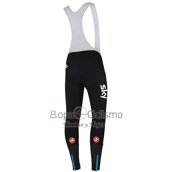 Sky Ropa Ciclismo Culotte Largo 2017 Mangas Largas Profundo Negro